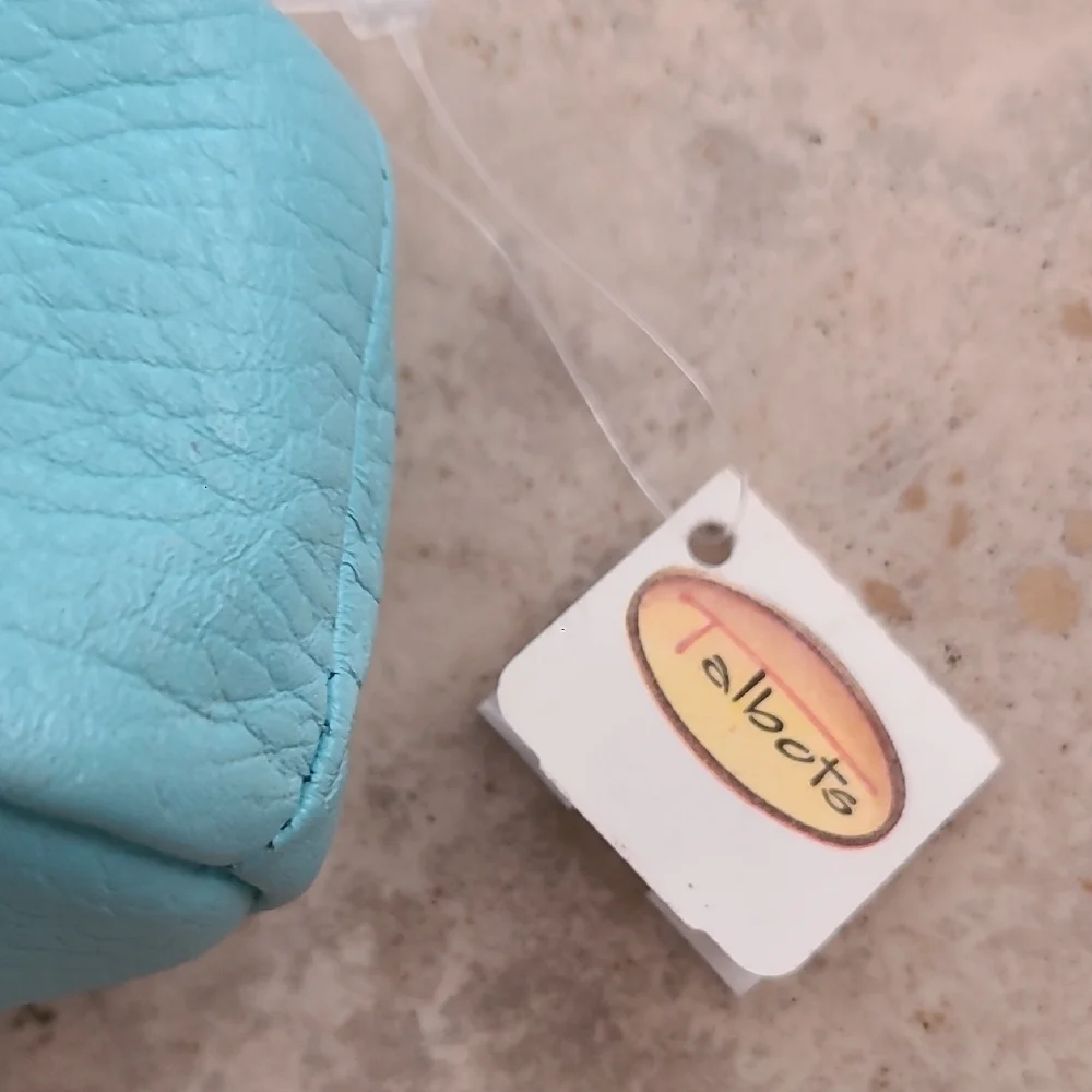 Talbots Leather Blue and Purple Coin Purse